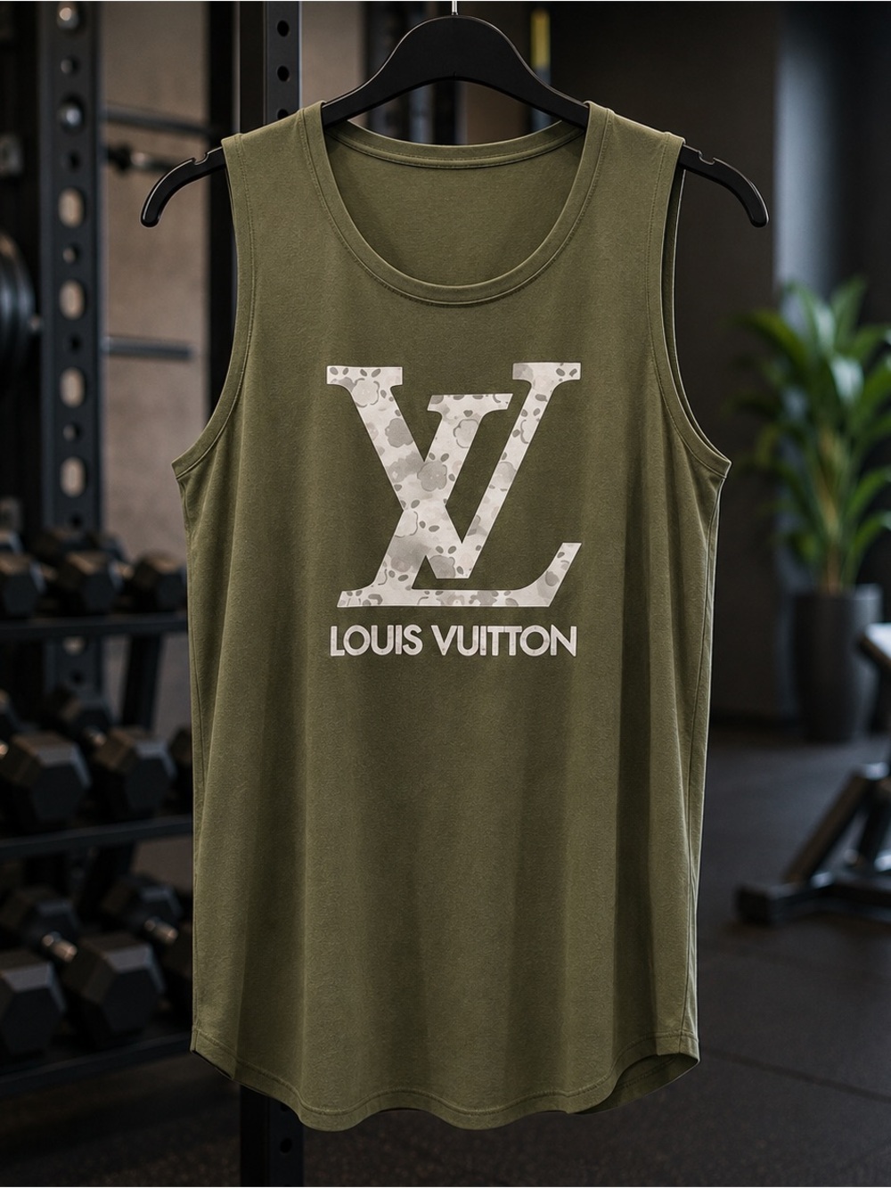 Olive Green Logo Tank